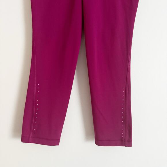 LULULEMON Swift Speed High Rise Crop Leggings Magenta Purple 2 - Picture 5 of 12